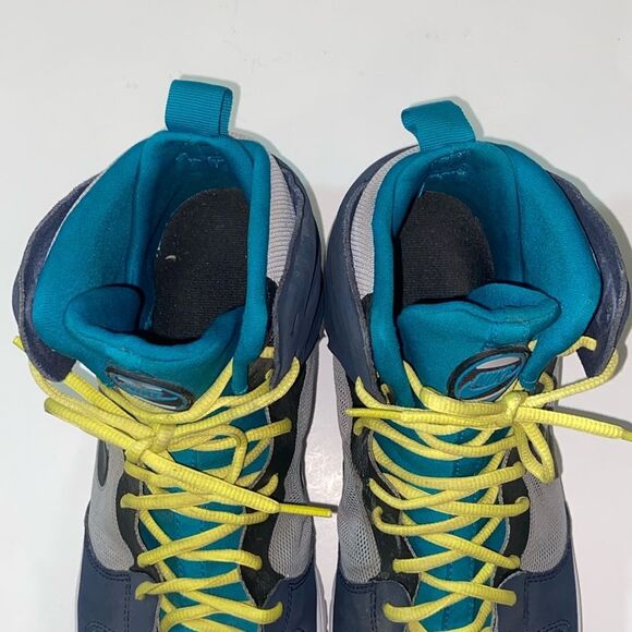 Nike Air Flight High Can’t Jump Blue Sneakers with Yellow Laces Men Size 12 USA - Picture 13 of 15